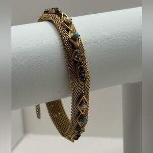 Florenza Vtg 60’s Victorian revival mesh Bracelet